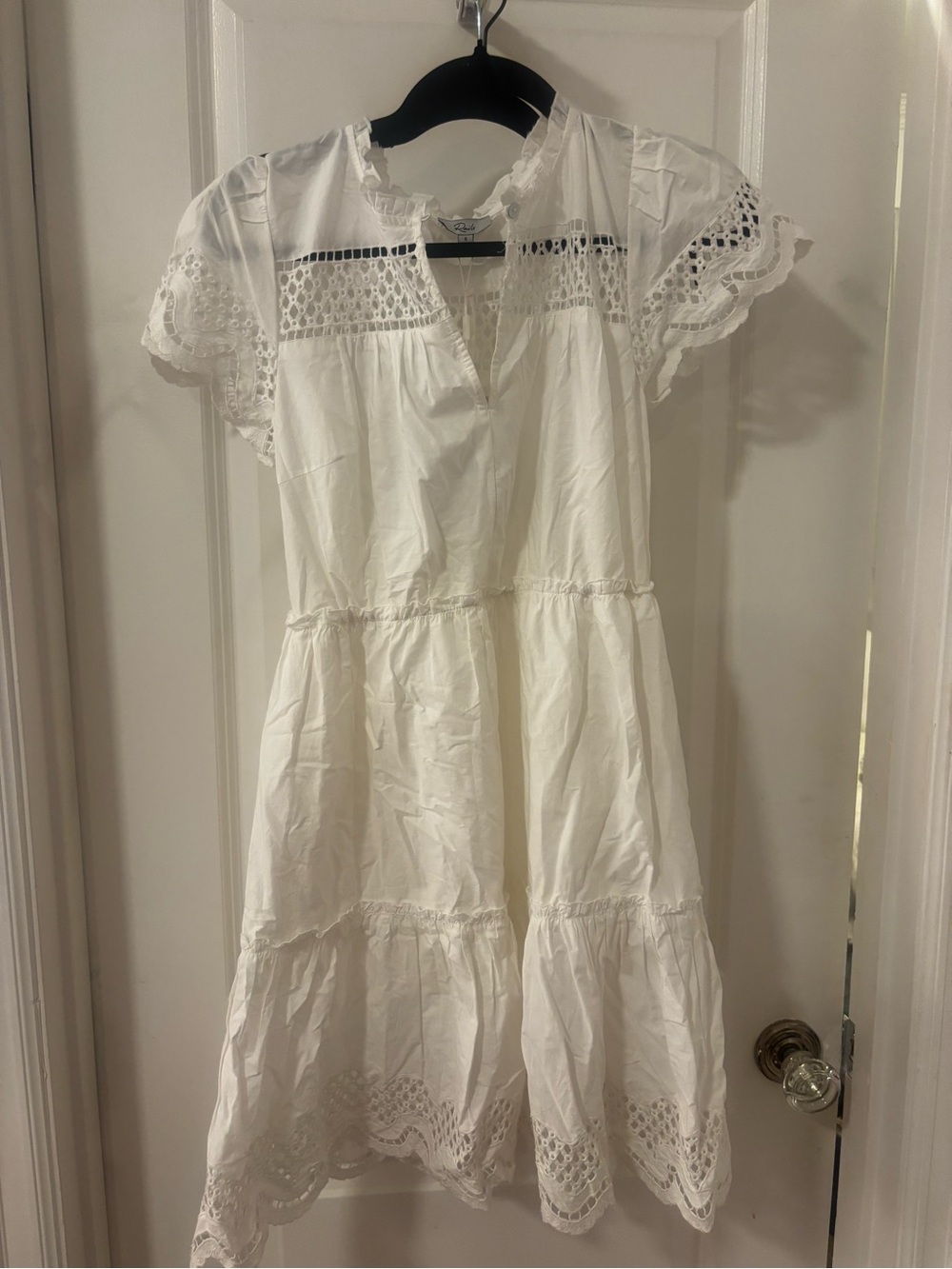 Rails DIDI White Eyelet Tiered Mini Dress NWT - Picture 2 of 4